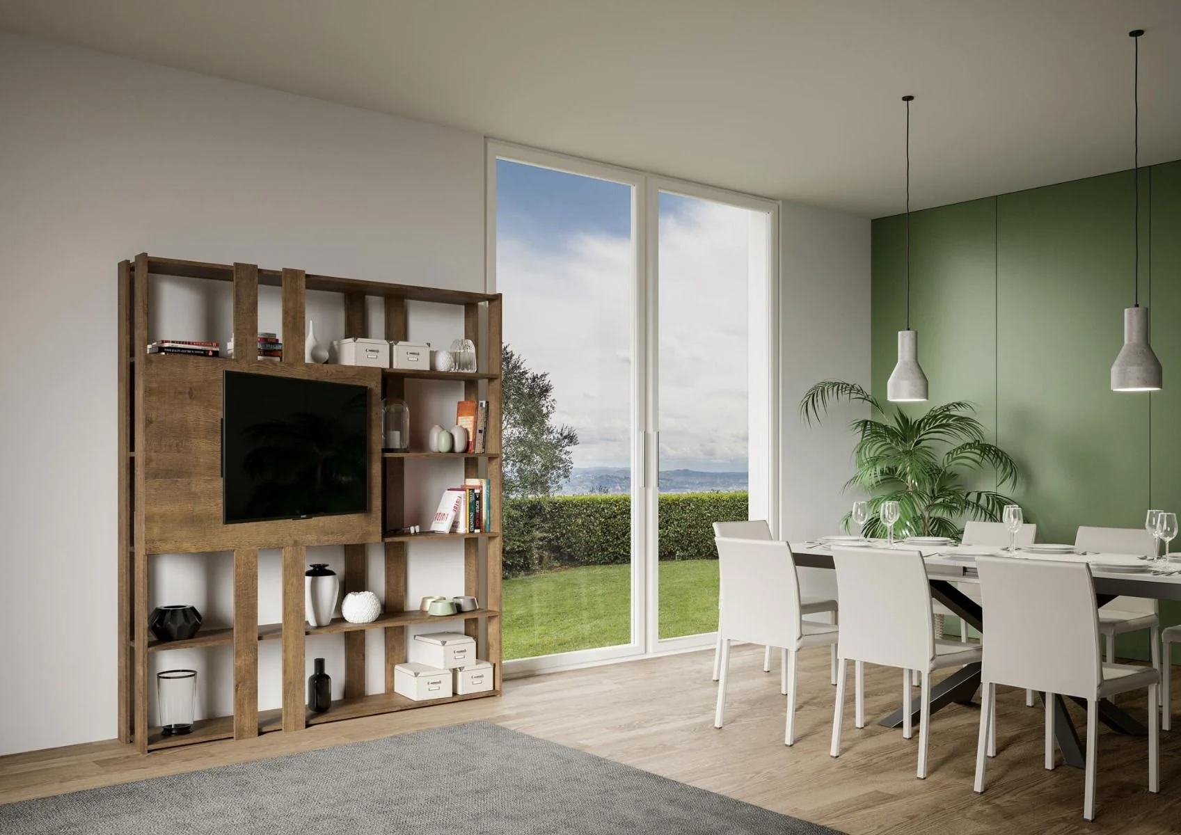 Libreria Multifunzionale Porta TV Kato 178x204x36 cm - Image 36