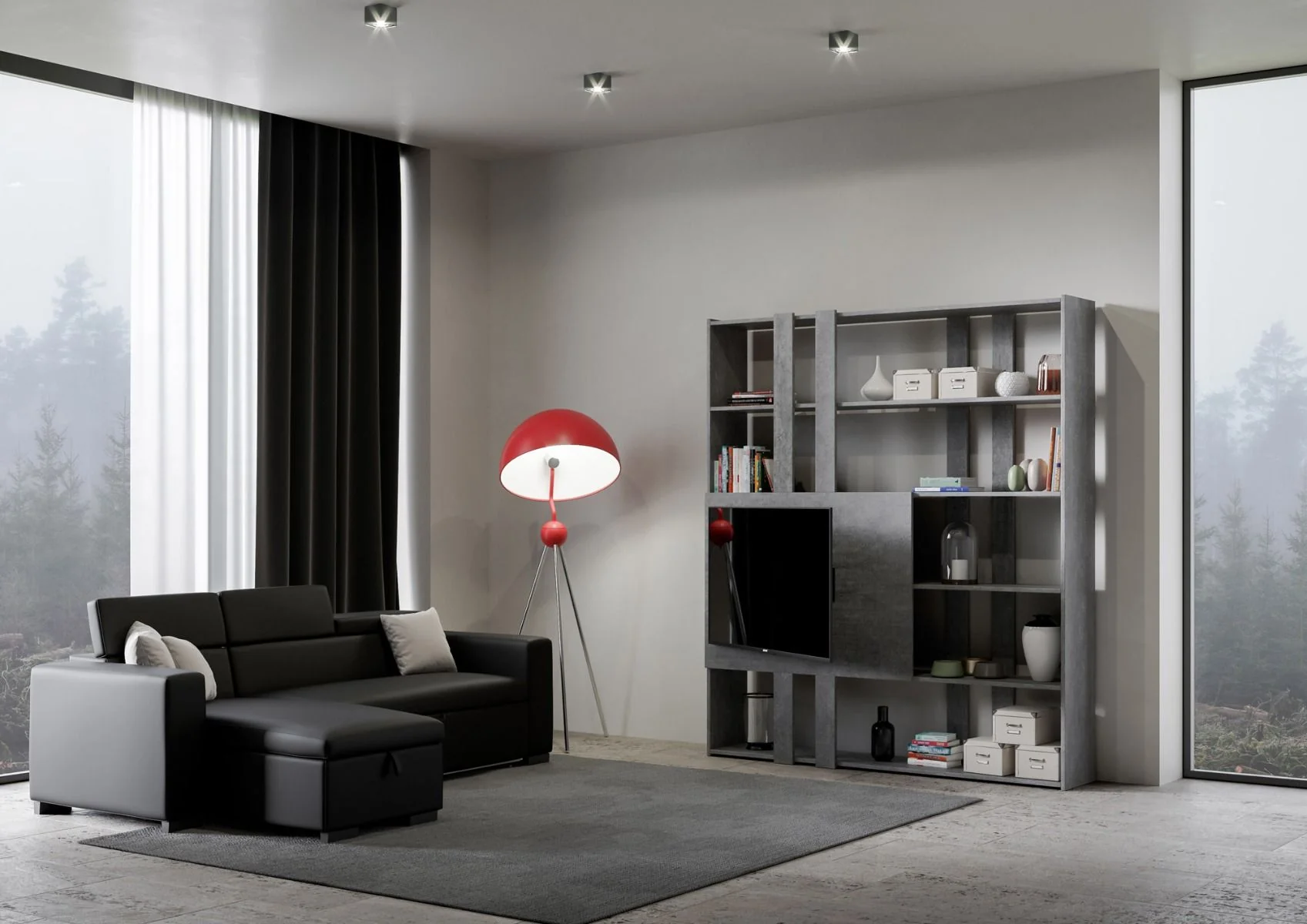 Libreria Multifunzionale Porta TV Kato 178x204x36 cm - Image 4
