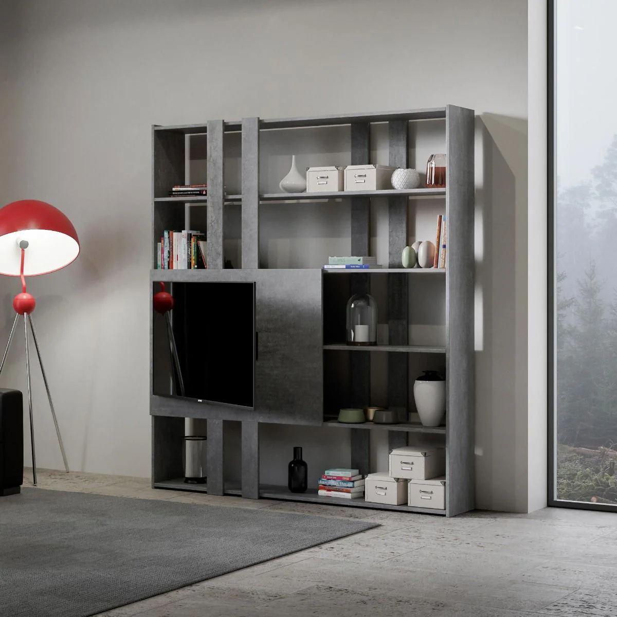 Libreria Multifunzionale Porta TV Kato 178x204x36 cm - Image 5