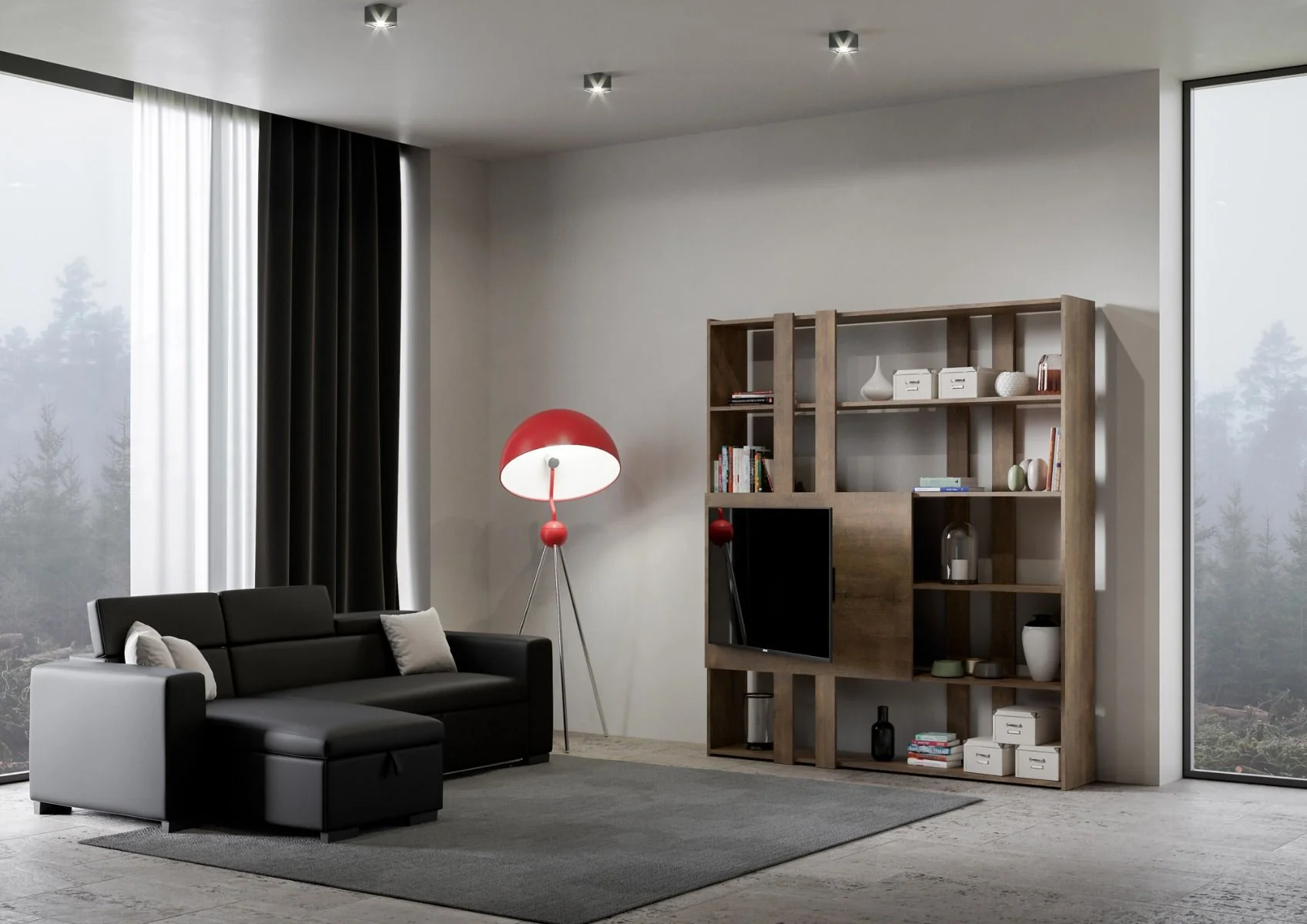 Libreria Multifunzionale Porta TV Kato 178x204x36 cm - Image 8