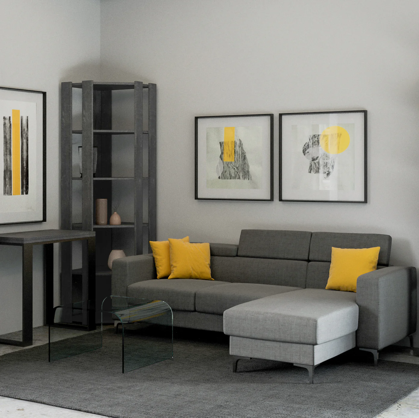 Librerie Angolari Kato A e B: Design Elegante e Funzionale 60.3x204x60.3 cm - Image 10
