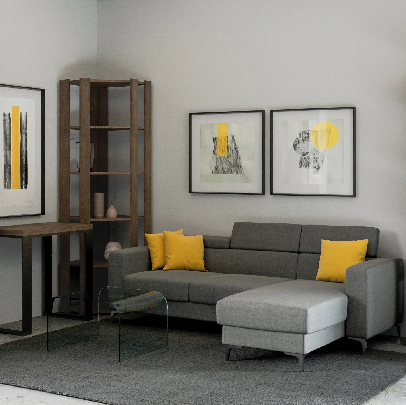 Librerie Angolari Kato A e B: Design Elegante e Funzionale 60.3x204x60.3 cm - Image 12