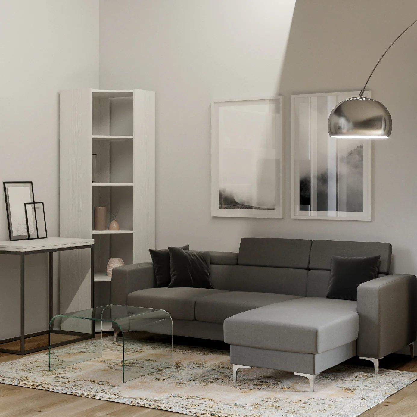 Librerie Angolari Kato A e B: Design Elegante e Funzionale 60.3x204x60.3 cm - Image 2