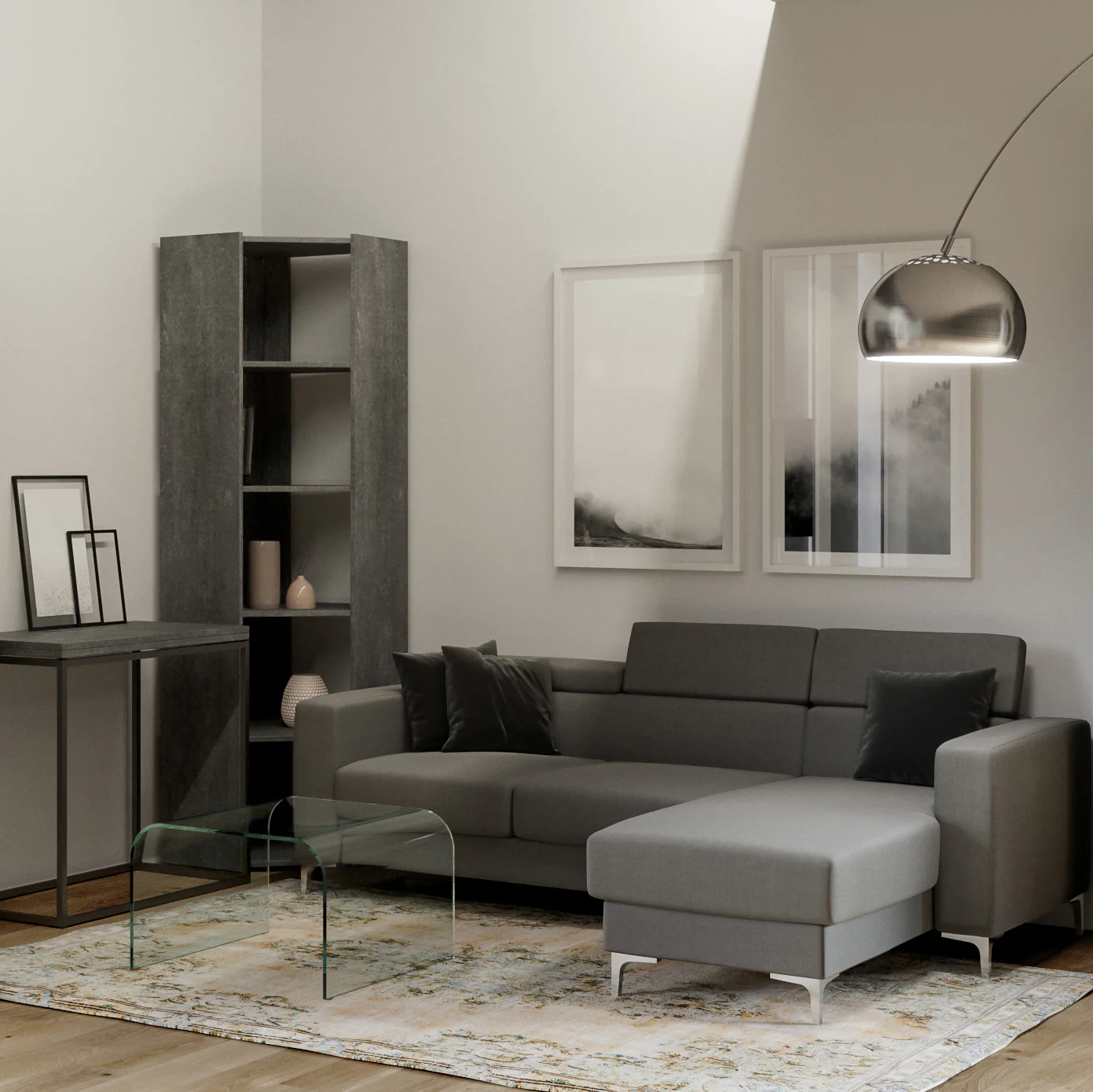 Librerie Angolari Kato A e B: Design Elegante e Funzionale 60.3x204x60.3 cm - Image 4