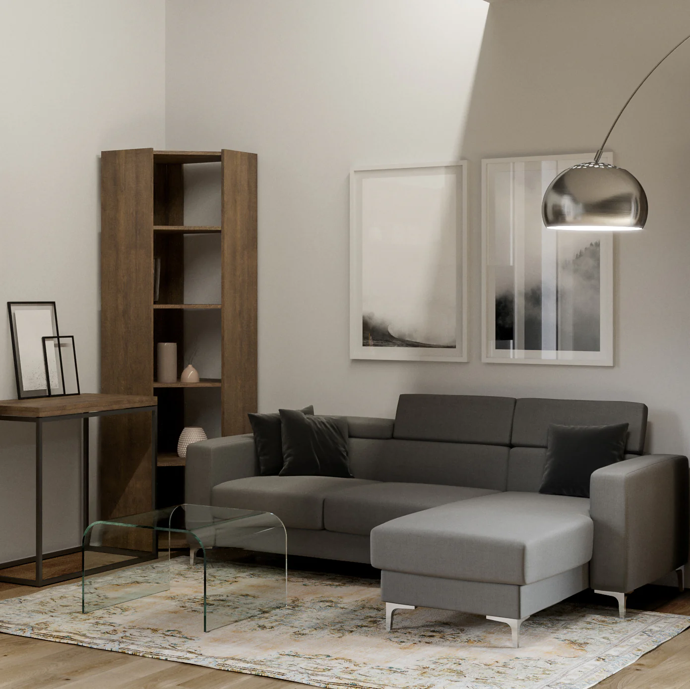 Librerie Angolari Kato A e B: Design Elegante e Funzionale 60.3x204x60.3 cm - Image 6