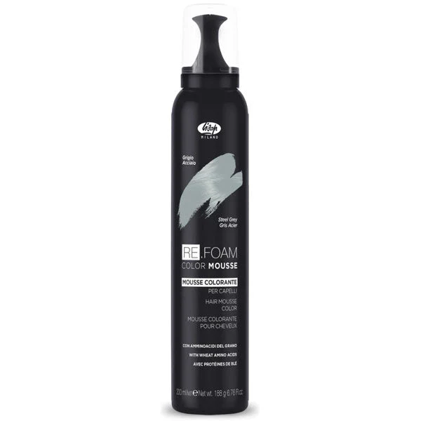 LISAP RE.FOAM MOUSSE COLORANTE CAPELLI GRIGIO ACCIAIO 200 ML