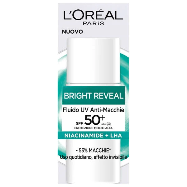 L'OREAL BRIGHT REVEAL FLUIDO UV ANTI MACCHIE SPF 50+ 50 ML - Image 2