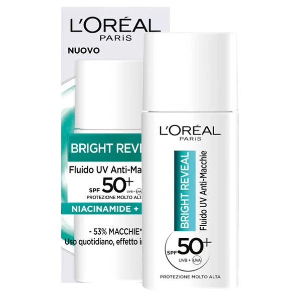 L'OREAL BRIGHT REVEAL FLUIDO UV ANTI MACCHIE SPF 50+ 50 ML - Image 3