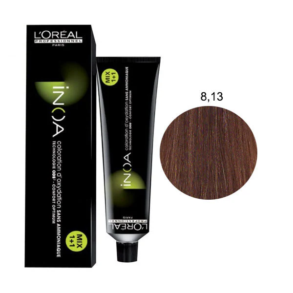 L'OREAL PROFESSIONNEL INOA BIONDO CHIARO BEIGIE CENERE 8,13