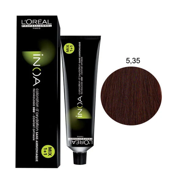 L'OREAL PROFESSIONNEL INOA CASTANO CHIARO DORATO MOGANO 5,35