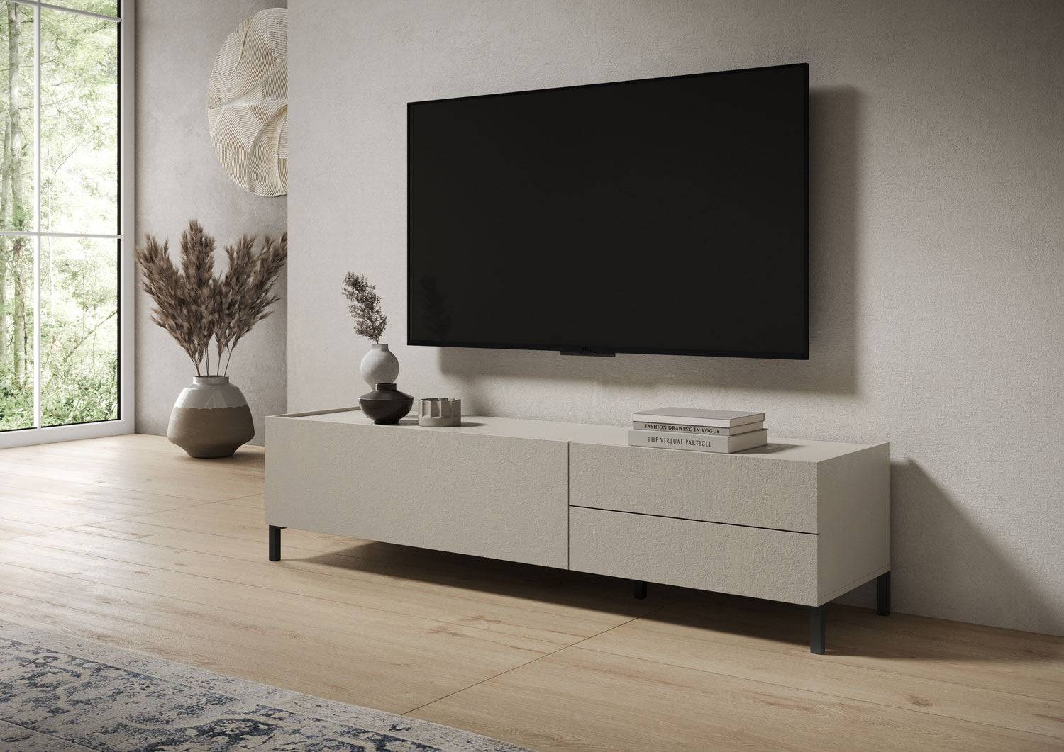 Madia e Credenza Solaria cashmere con ante e cassetti - Image 12