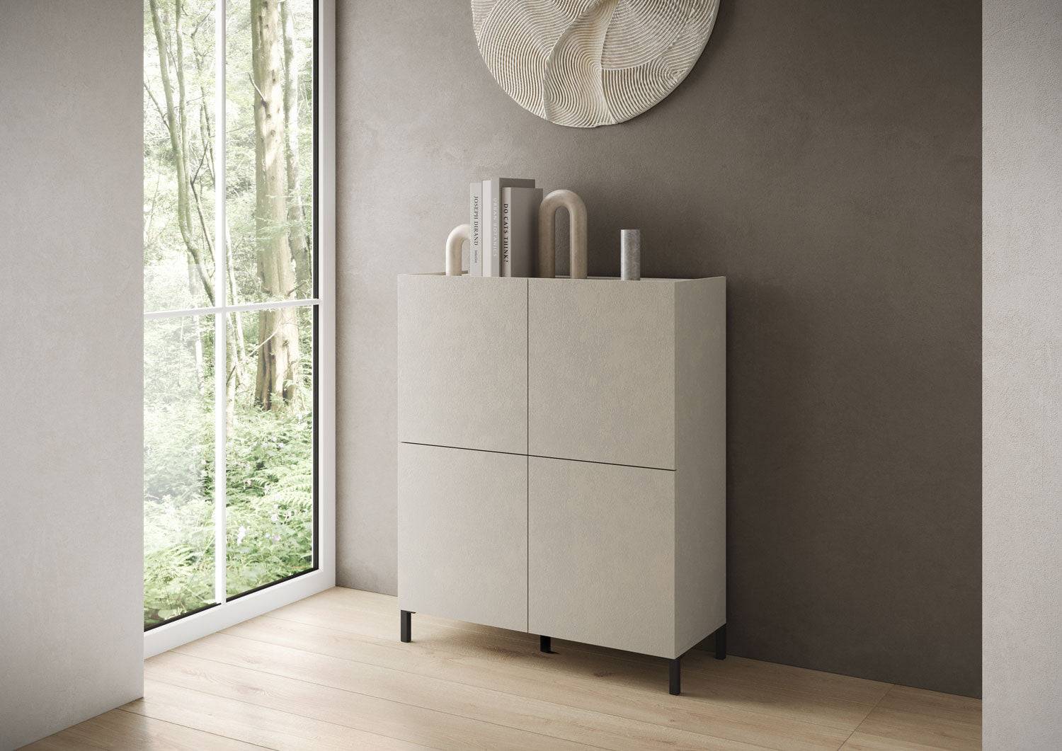 Madia e Credenza Solaria cashmere con ante e cassetti - Image 17
