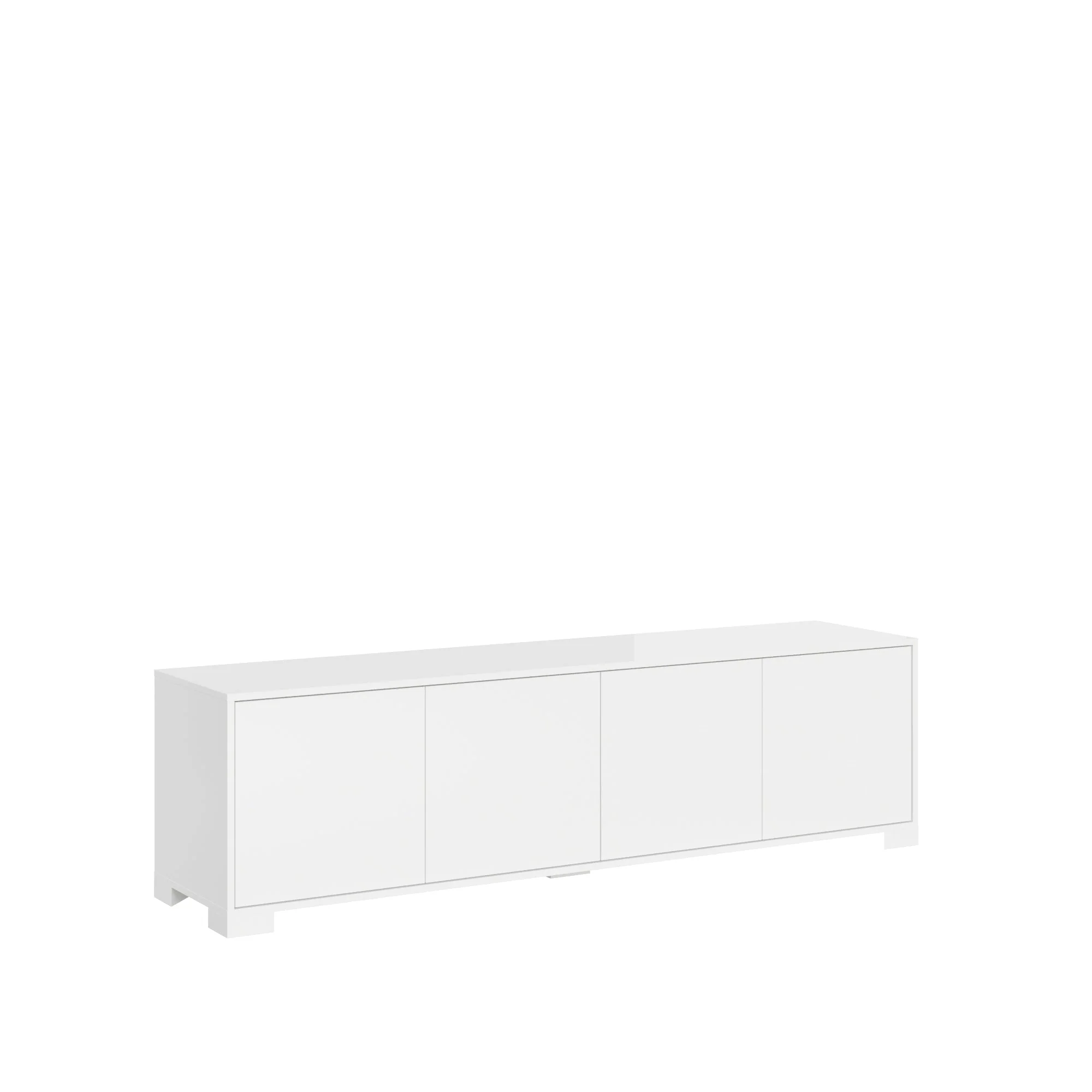 Madia e Porta TV Lumina con ante in bianco lucido e cashmere - Image 17