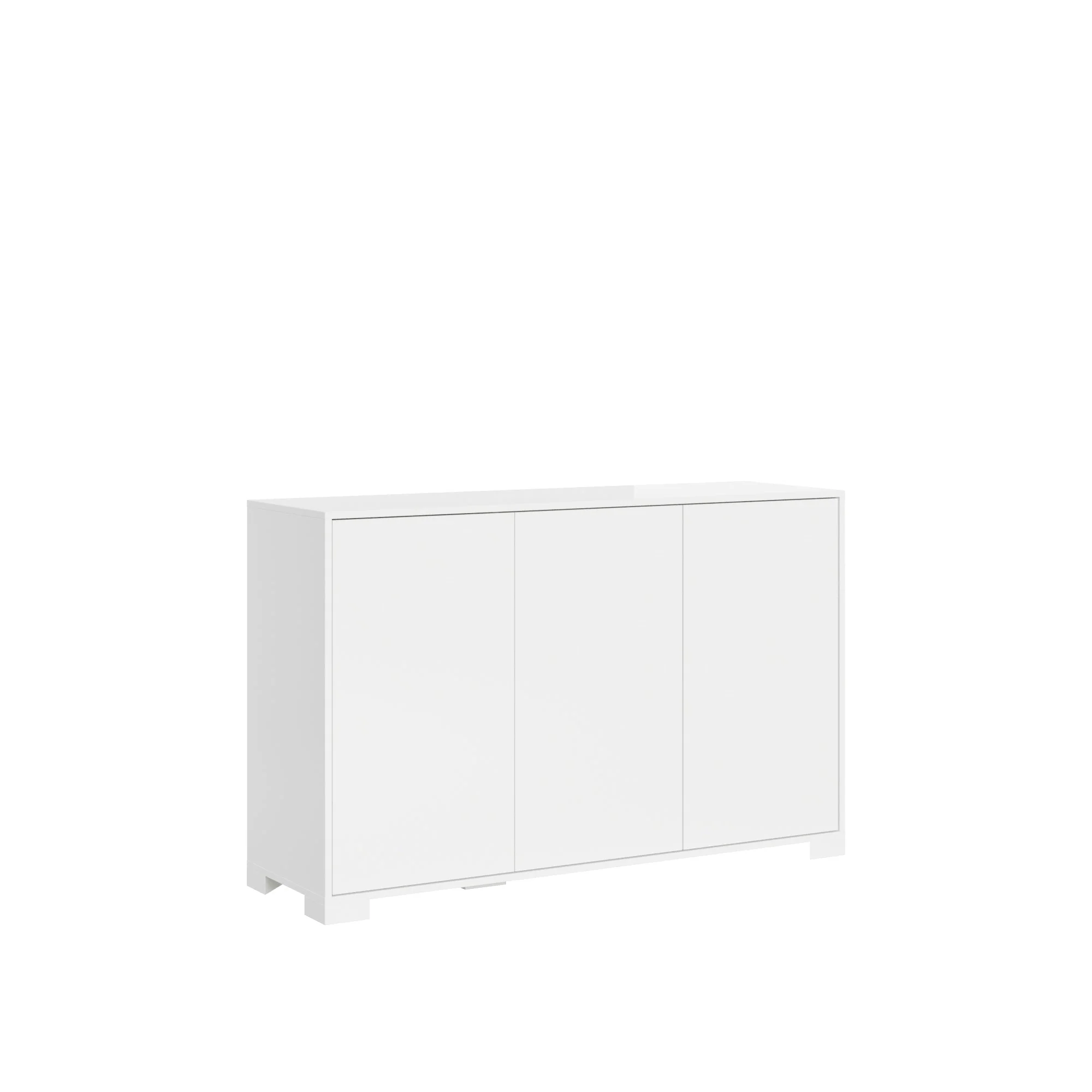 Madia e Porta TV Lumina con ante in bianco lucido e cashmere - Image 2