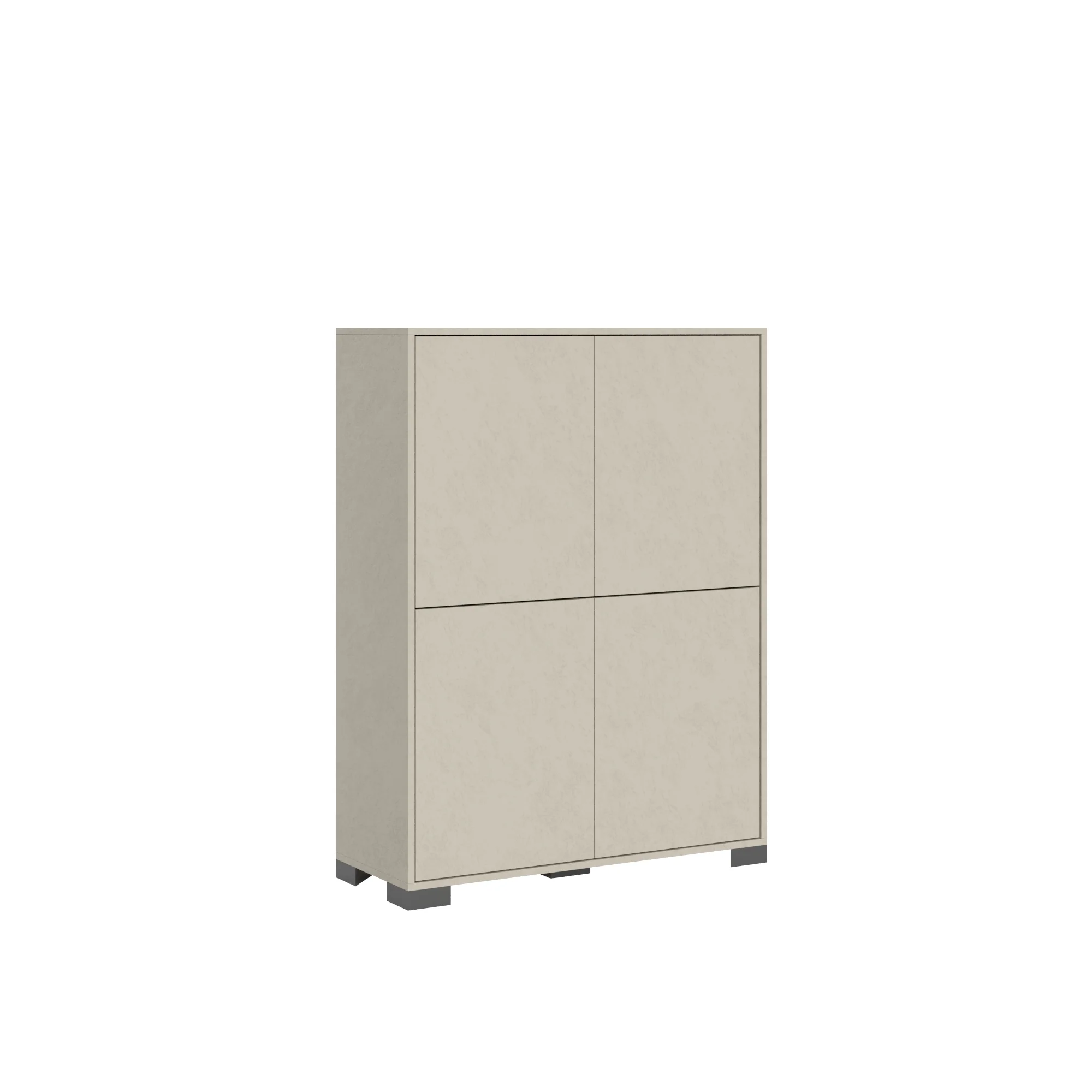 Madia e Porta TV Lumina con ante in bianco lucido e cashmere - Image 46