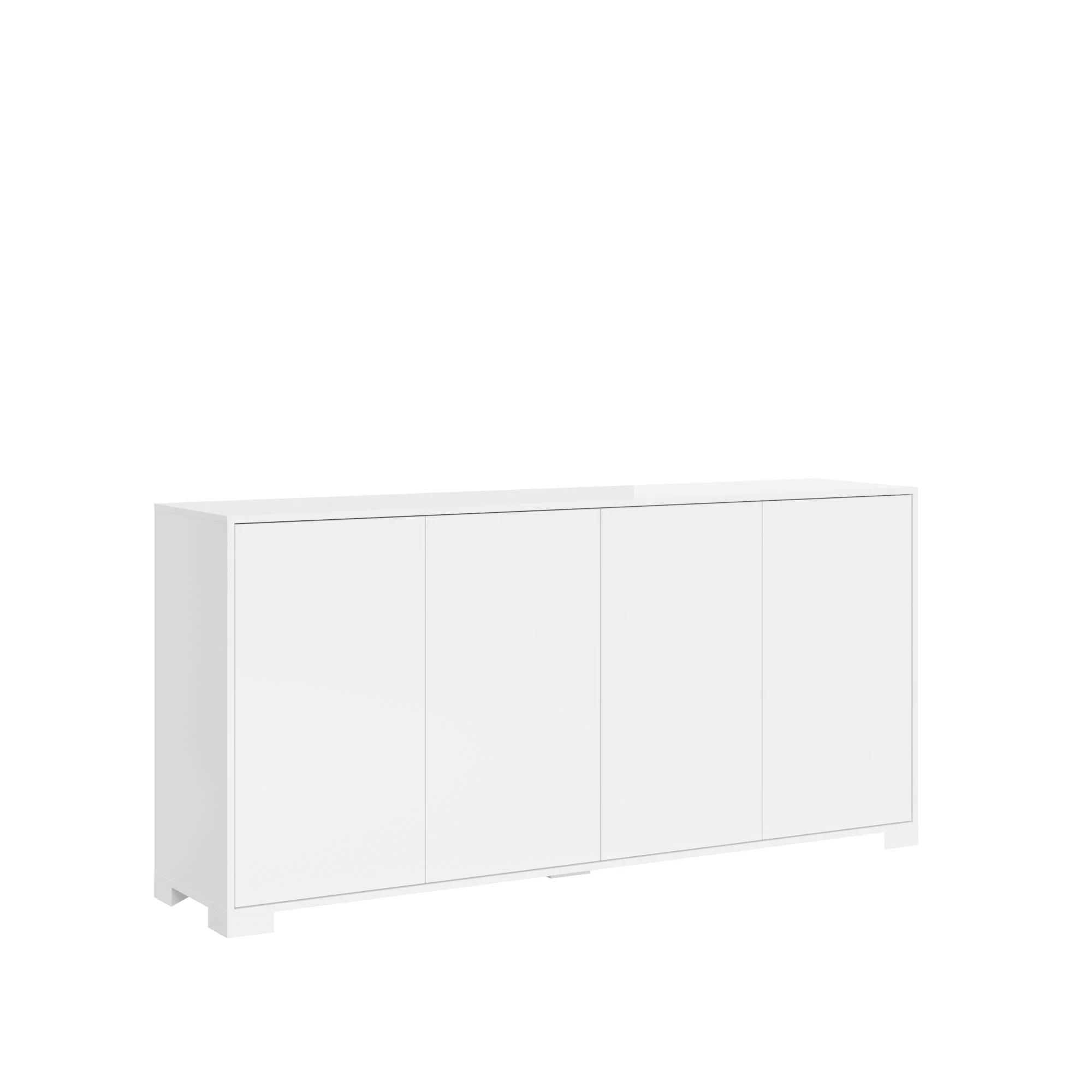 Madia e Porta TV Lumina con ante in bianco lucido e cashmere - Image 7