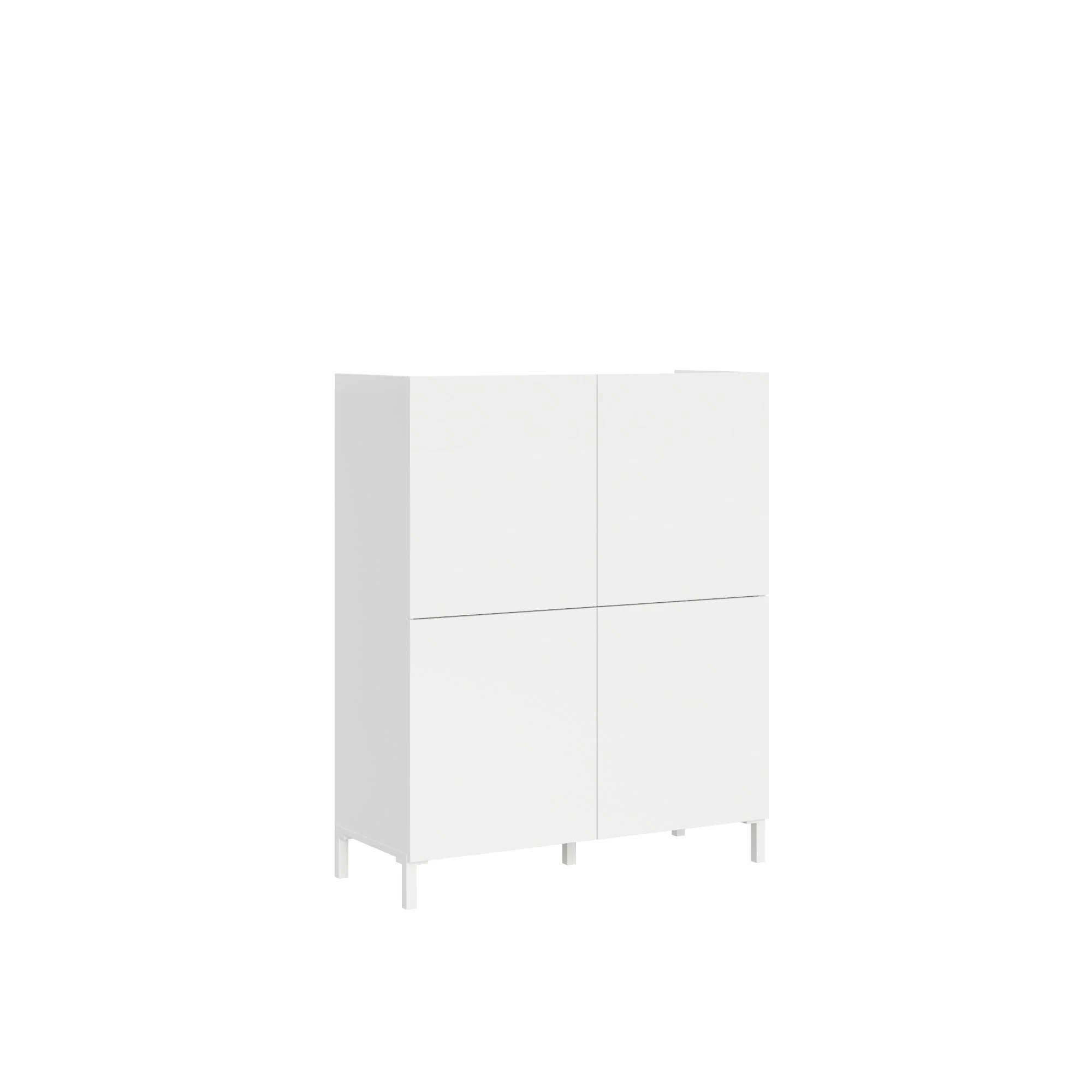Madia e Porta TV Solaria bianco lucido con ante e cassetti - Image 16