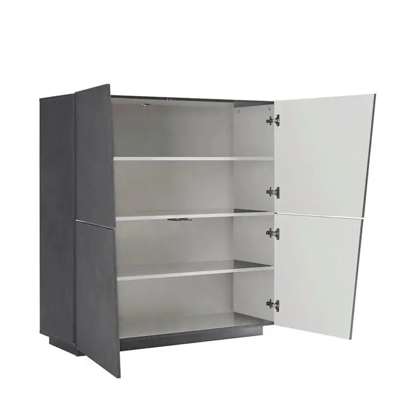 Madia Moderna con 4 ante battente Ardesia Made in Italy - Image 3
