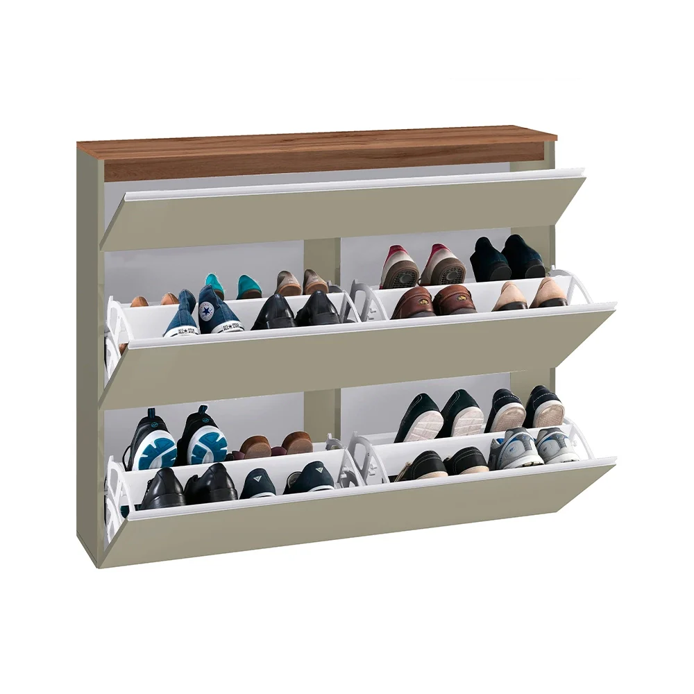 Scarpiera Magic – Tortora/Rovere Wotan, 24 Paia, 120x26,5x108 cm - Image 2