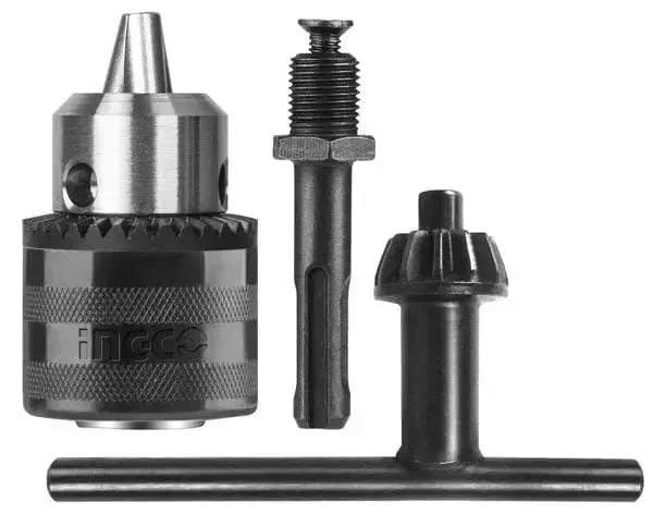 Mandrino 13 mm con chiave e adattatore sds-plus 1/2 ingco