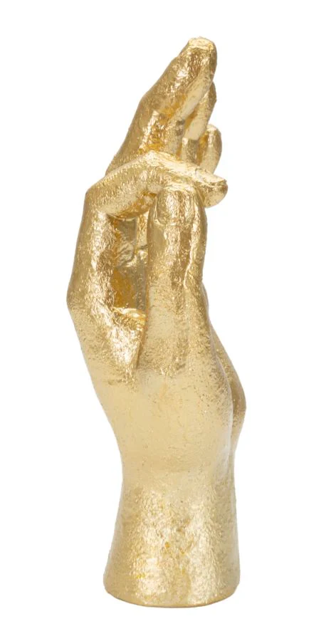 Statua Mano Ok in Oro - Decorazione Elegante 10x7x22,5 cm - Image 2