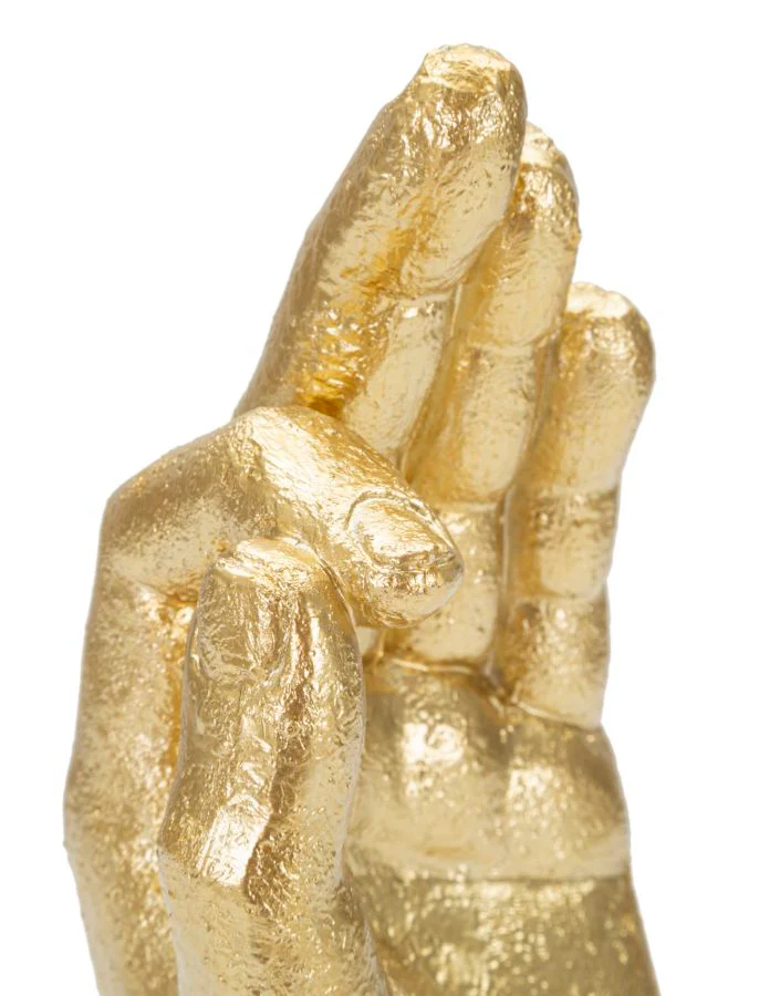 Statua Mano Ok in Oro - Decorazione Elegante 10x7x22,5 cm - Image 4