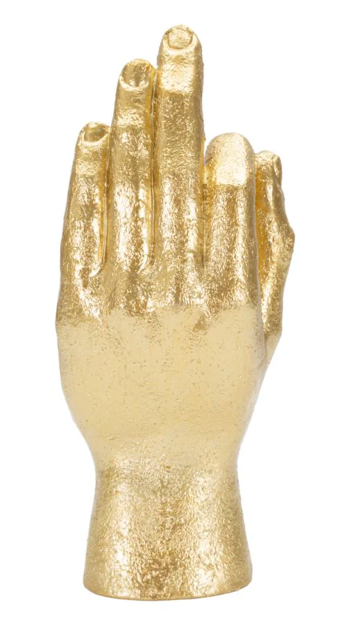 Statua Mano Ok in Oro - Decorazione Elegante 10x7x22,5 cm - Image 5