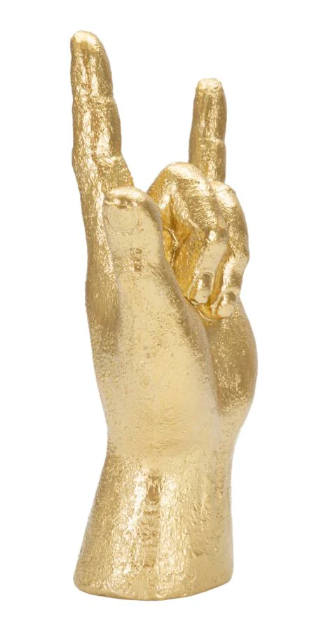 Statua Dorata "Mano Yeah" 14,5x7x23 cm - Image 2