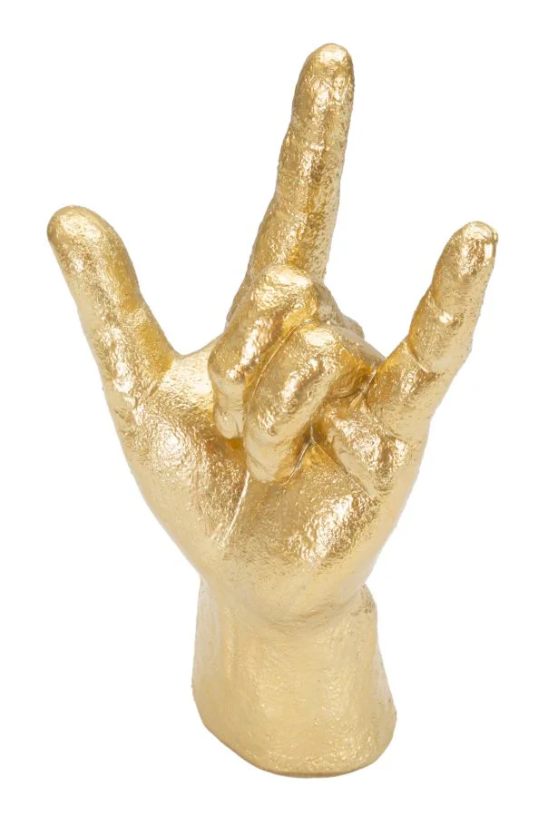 Statua Dorata "Mano Yeah" 14,5x7x23 cm - Image 4
