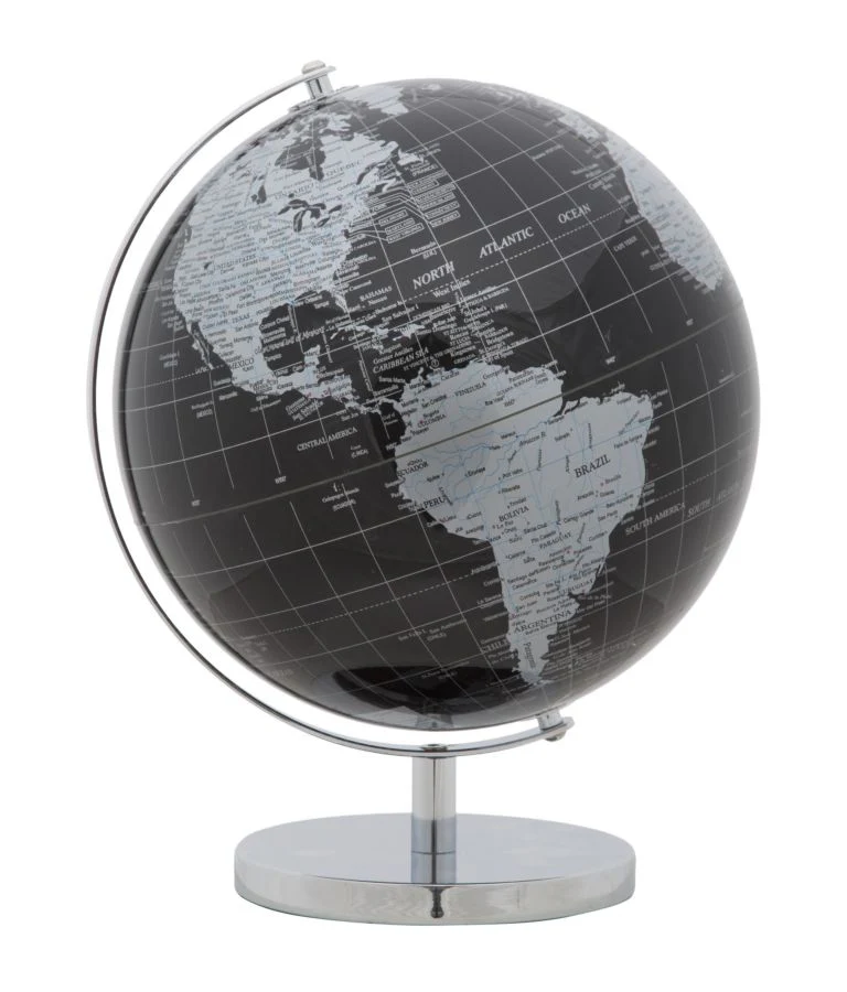 Mappamondo Elegante Nero Ø 25x34 cm - Image 2