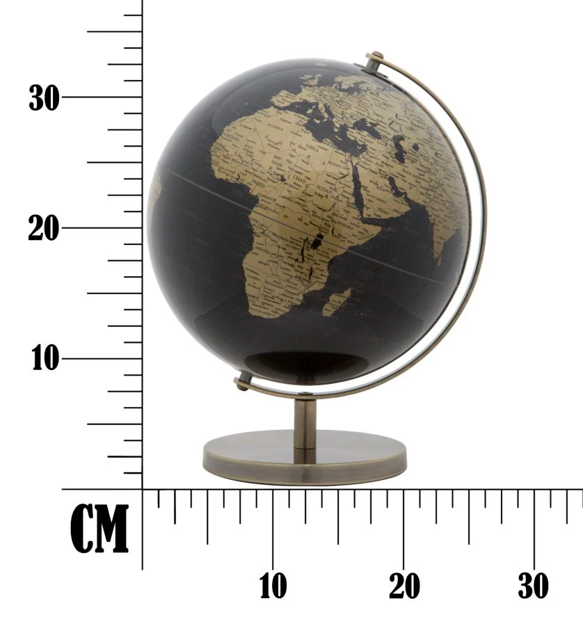 Mappamondo Elegante in Bronzo Ø 25 cm x 34 cm - Image 8