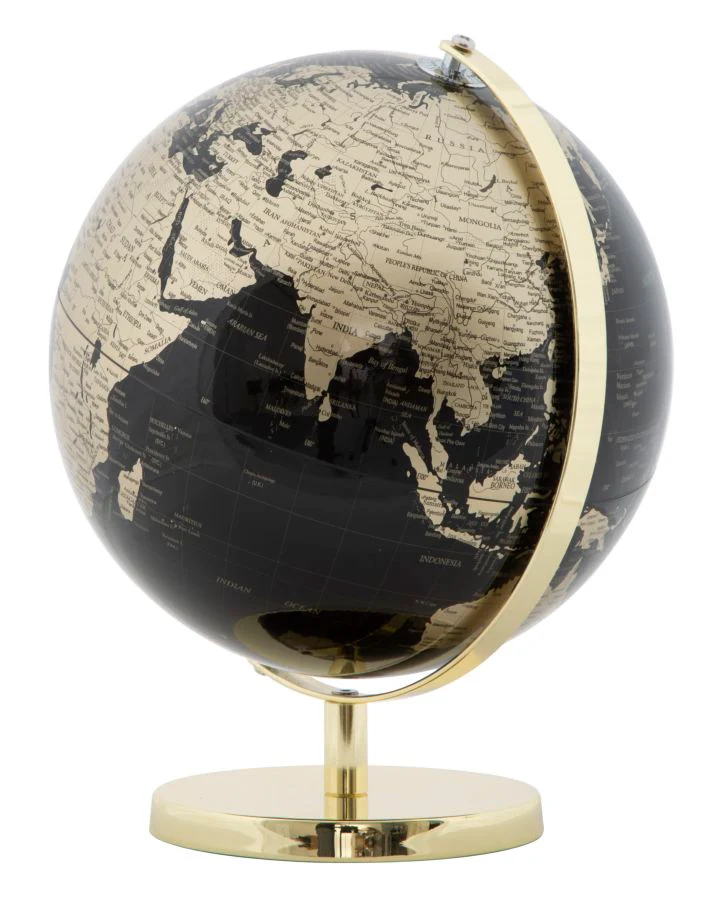 Mappamondo Elegante Oro Ø 25x34 cm - Image 2