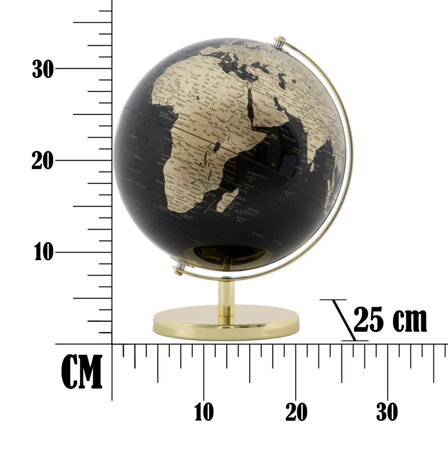 Mappamondo Elegante Oro Ø 25x34 cm - Image 5
