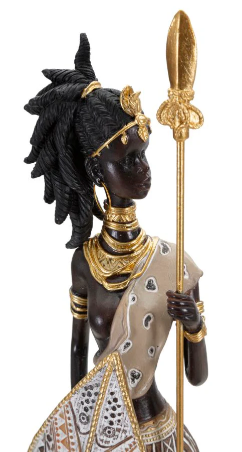 Statuetta Tribale Masai con Bambino - 11,5x8,5x46 cm - Image 4
