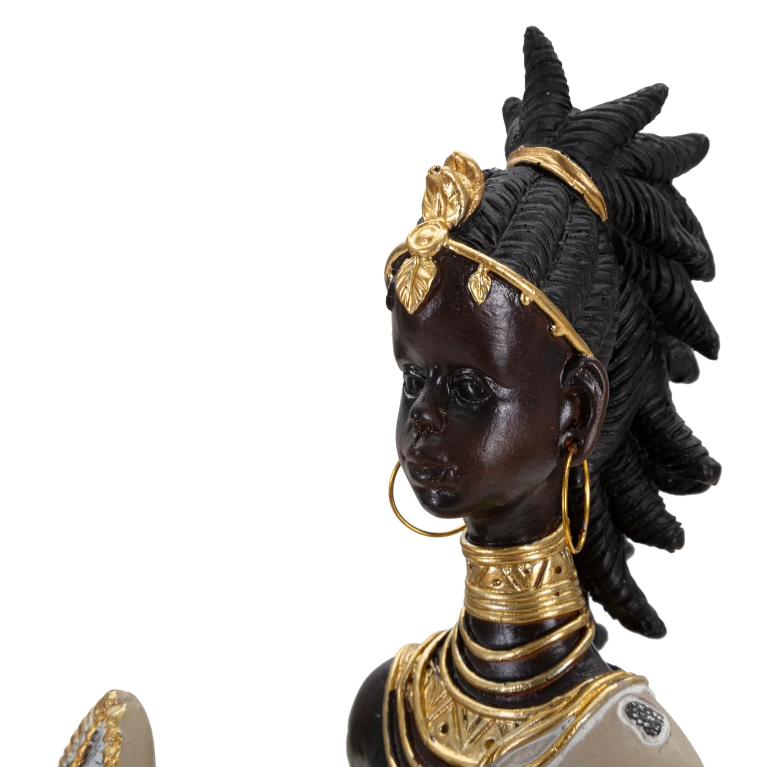 Statuetta Masai con Scudo - 13,5x9x24,5 cm - Image 3