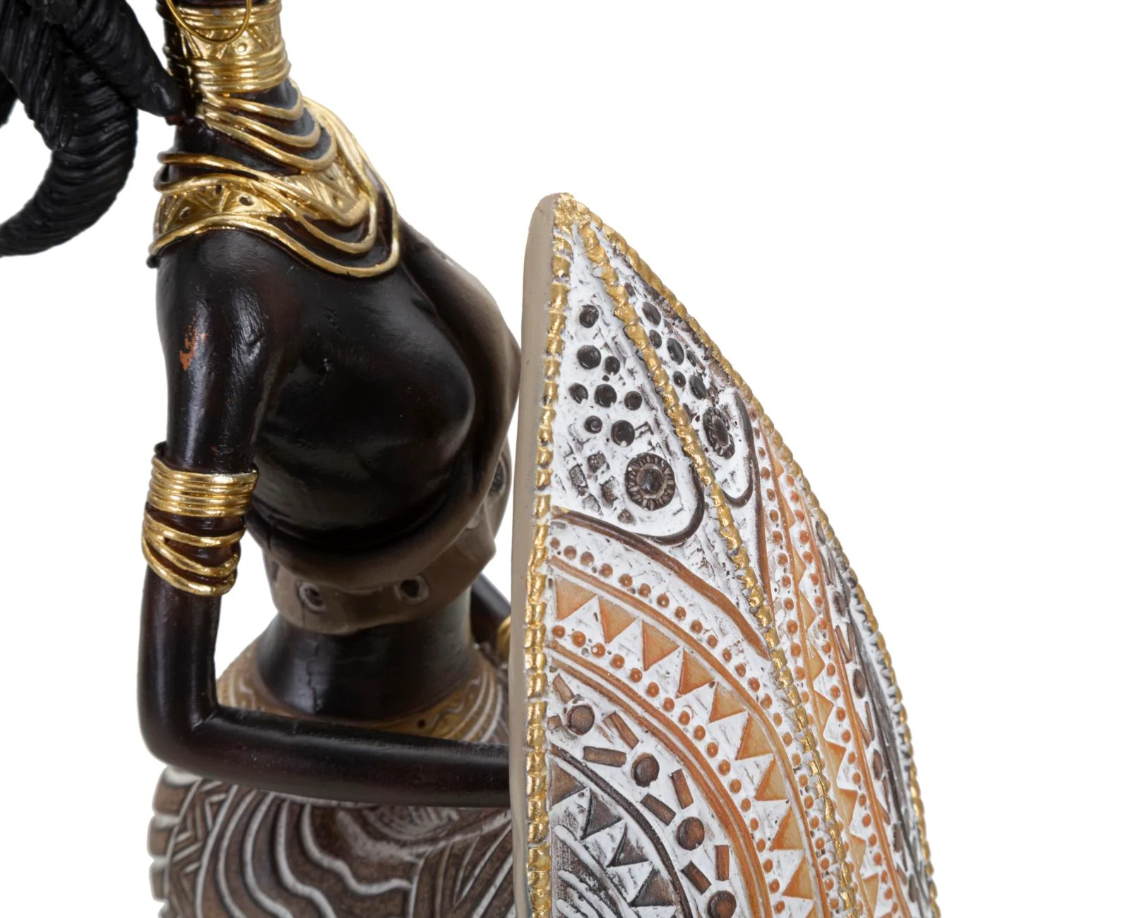 Statuetta Masai con Scudo - 13,5x9x24,5 cm - Image 4