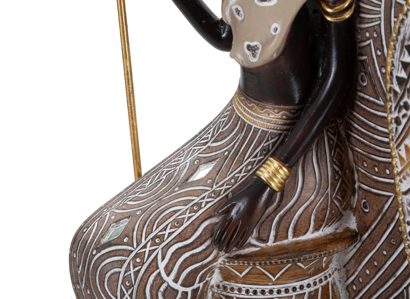 Statuetta Familiare Masai in Arte Tradizionale - 16,5x11,5x38 cm - Image 4