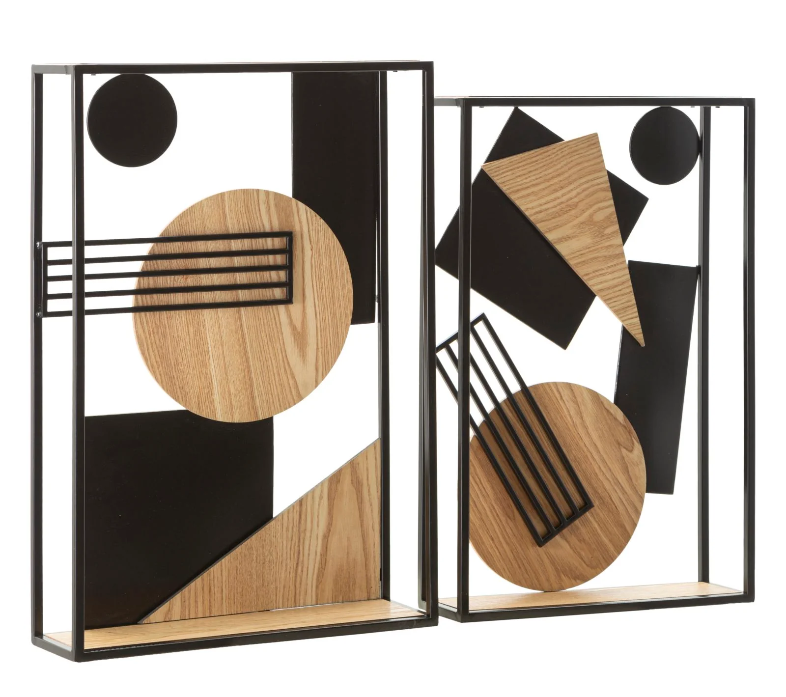 Mensole Muro Picassy Design Moderno - Coppia 40x12x60 e 36x10x56 cm - Image 2