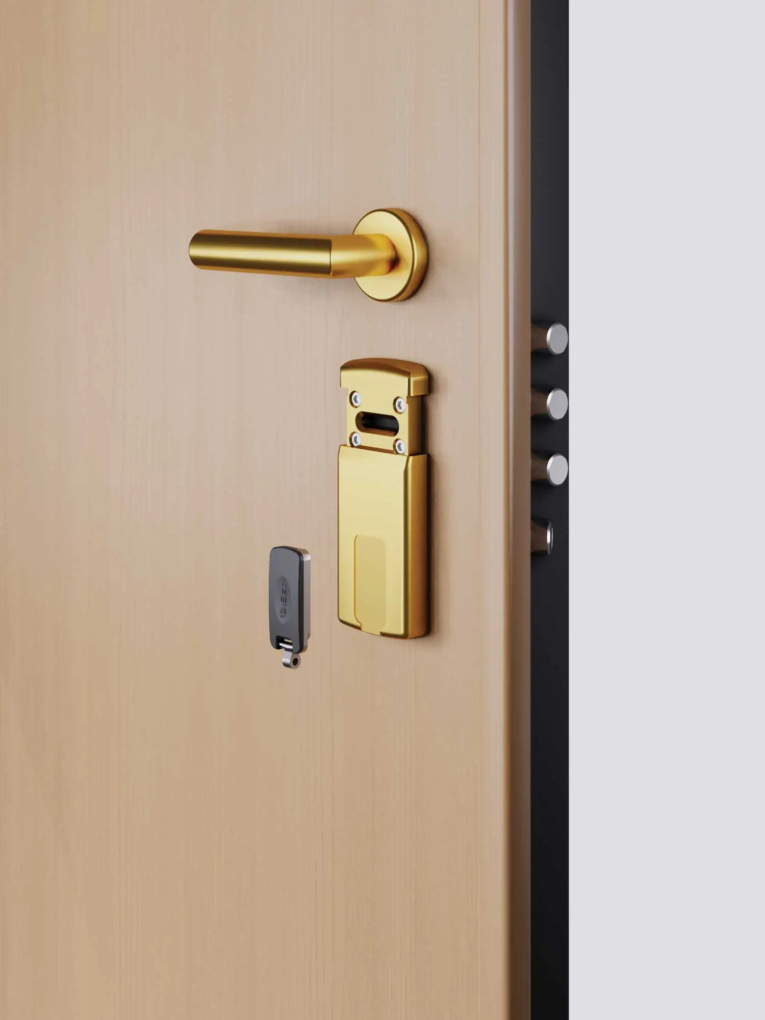 Piastra Magnetica Doppia Minimag con Sistema di Sicurezza Antifurto in Ottone Giallo 15x55 - Image 2