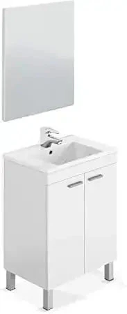 Mobile Bagno Bianco con Specchio 60x45x80 cm - Image 3