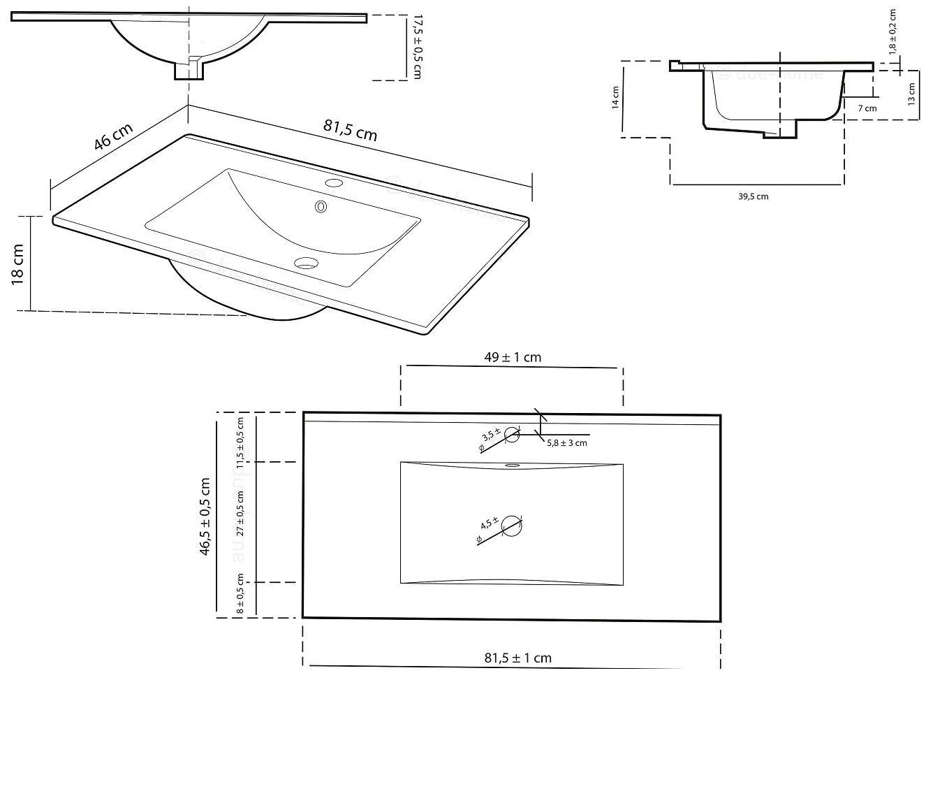 Mobile Bagno Grigio Ceniza 80x45x80 cm con Specchio - Image 4