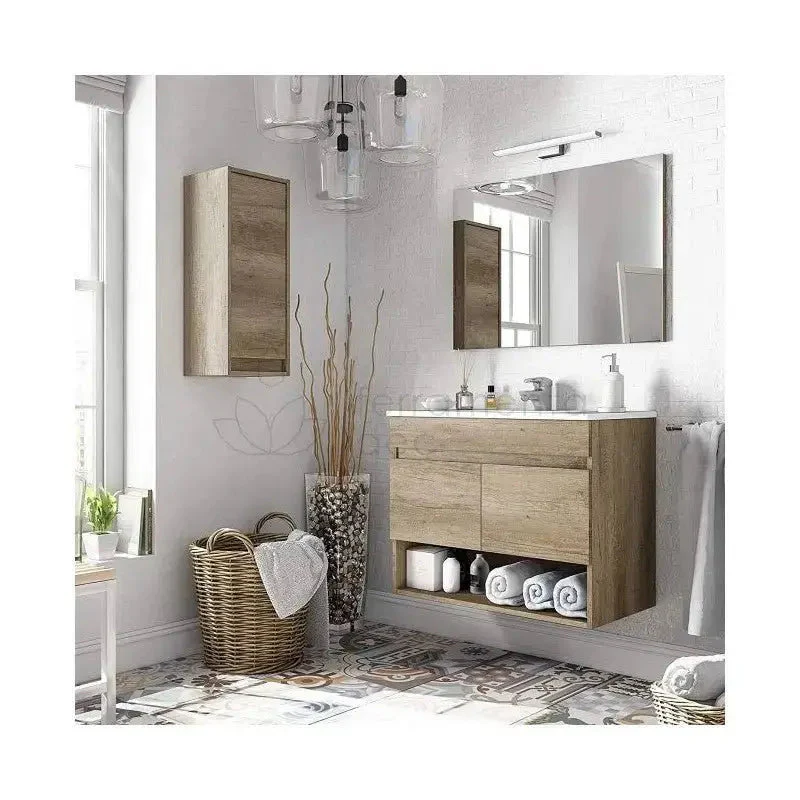 Mobile Bagno Sospeso in Rovere Nordico 80 cm - Image 2
