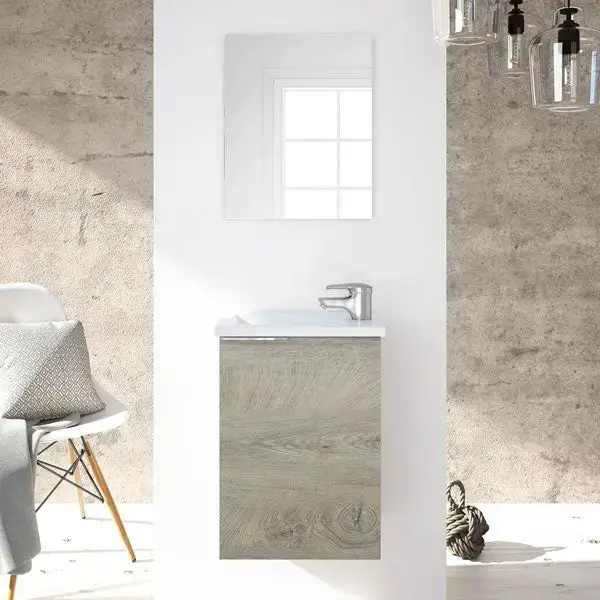 Mobile Bagno Compact Rovere 40X22X58H - Image 3