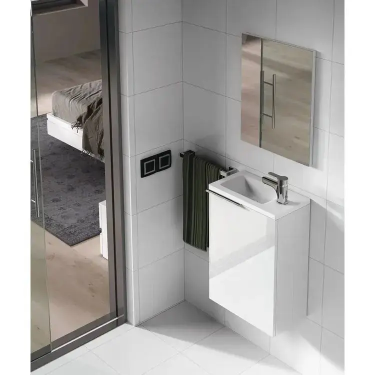 Mobile bagno con lavabo cm.40x22x58h 1anta con sportello laccato bianco - Image 6
