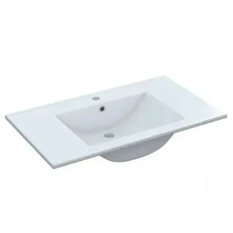 Mobile bagno sospeso 80x46x58h bianco 2cassetti lavabo e specchio - Image 3