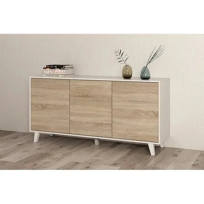 Mobile credenza 3 ante 154x41x75h bianco lucido canadian - Image 3