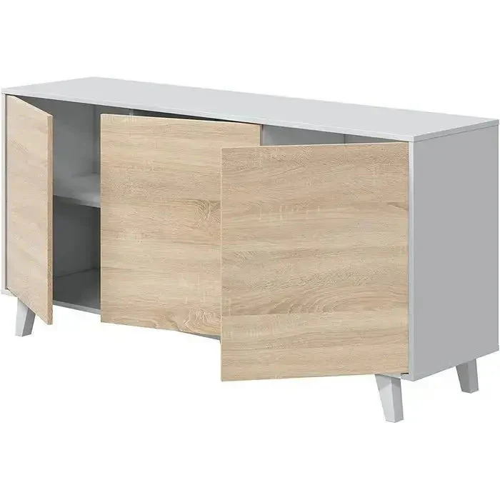Mobile credenza 3 ante 154x41x75h bianco lucido canadian - Image 7
