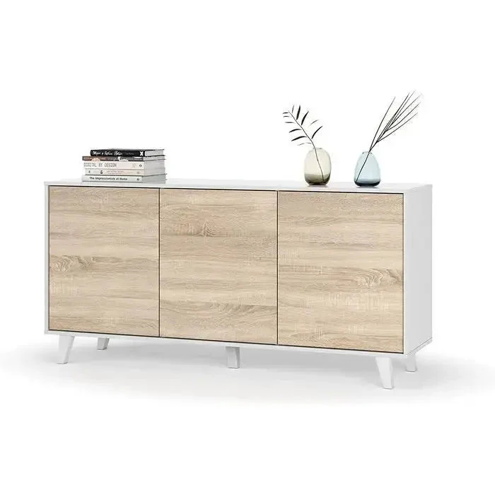 Mobile credenza 3 ante 154x41x75h bianco lucido canadian - Image 8