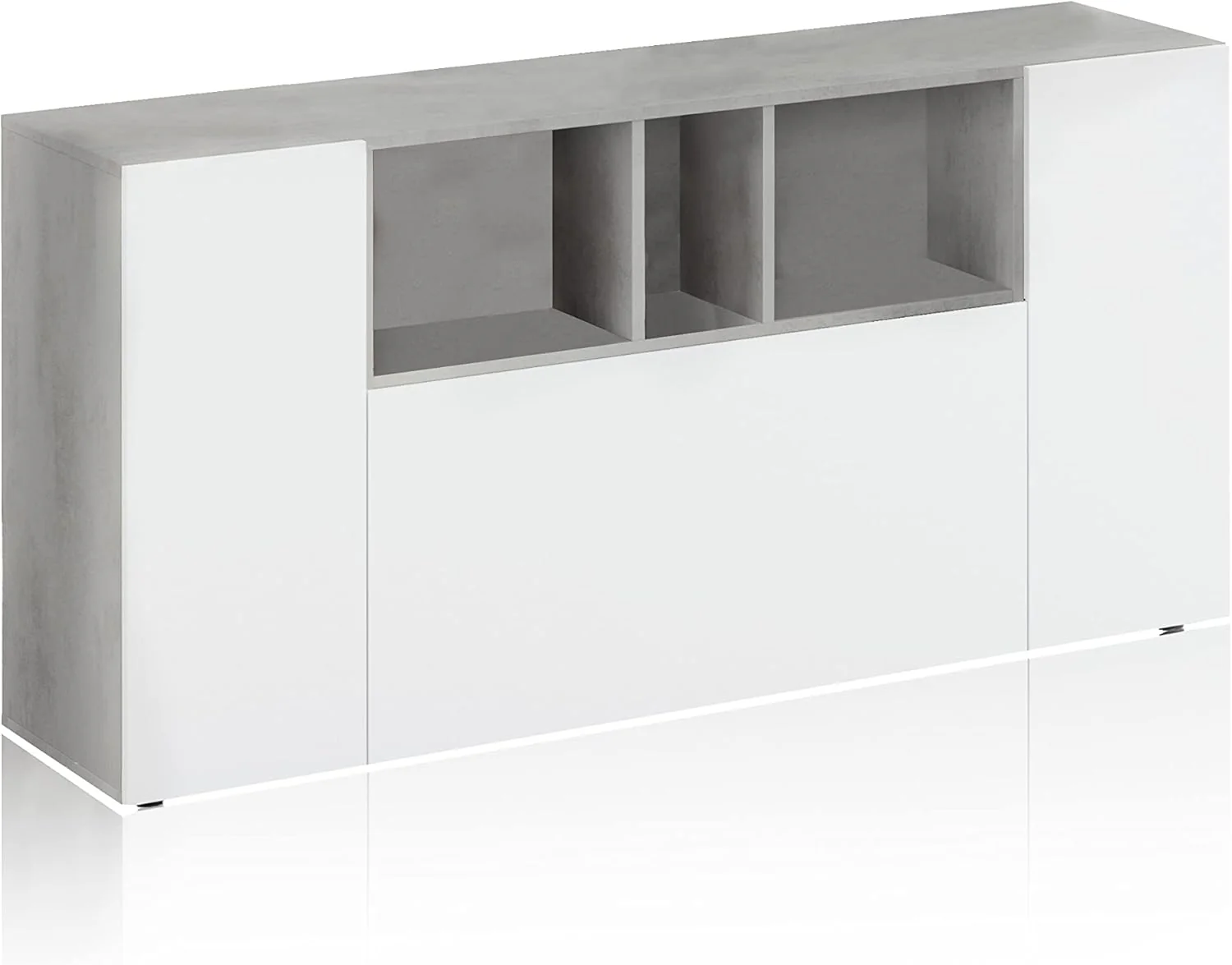 Credenza moderna Royla bianca e cemento – Stile nordico 150 cm - Image 3