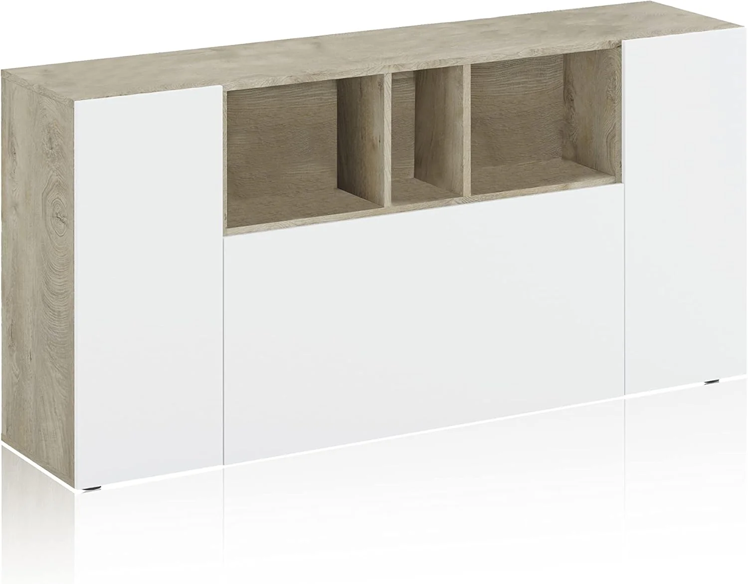 Credenza nordica Loira in rovere Alaska e bianco – Moderna e funzionale - Image 3